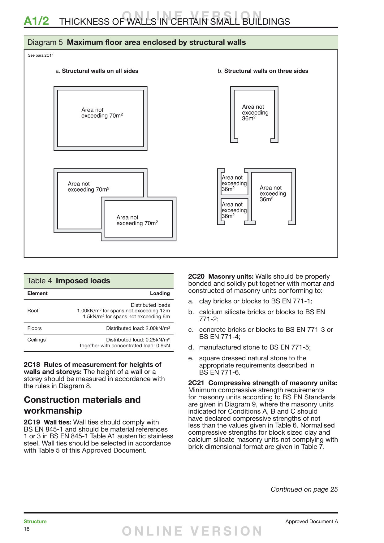Approved Document A, page 18, with AD A 2C18 highlighted